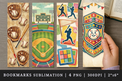 Baseball bookmarks printable sublimation bookmark design Product Image 1