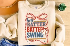 Baseball Hey Batter Batter Swing PNG, Baseball Coquette PNG Product Image 3