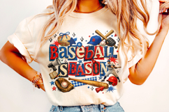 Baseball Season PNG Sublimation Design, Retro Baseball PNG Product Image 3