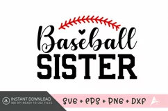 Baseball sister SVG, Sports SVG, Baseball Tournament SVG Product Image 1