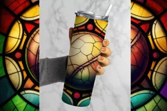 Baseball Stained Glass Tumbler Wrap, Baseball Png, Softball Tumbler
