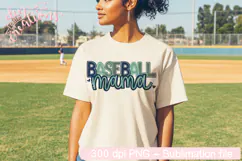 Baseball Mama PNG - Hand Drawn - PNG for Sublimation Product Image 2