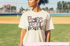 Baseball Mama PNG - Hand Drawn - PNG for Sublimation Product Image 2