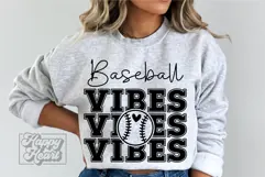 Baseball Vibes SVG - Baseball Mom PNG - Softball All Day Product Image 1