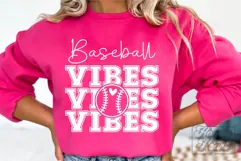 Baseball Vibes SVG - Baseball Mom PNG - Softball All Day Product Image 5