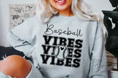 Baseball Vibes SVG - Baseball Mom PNG - Softball All Day Product Image 2