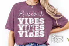 Baseball Vibes SVG - Baseball Mom PNG - Softball All Day Product Image 4