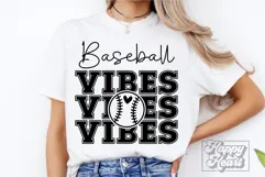 Baseball Vibes SVG - Baseball Mom PNG - Softball All Day Product Image 3