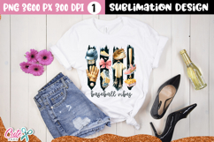 Baseball Vibes Sublimation Design