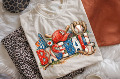 Watercolor Baseball PNG, Baseball Mom PNG, Game Day, Sports Product Image 2