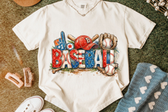 Watercolor Baseball PNG, Baseball Mom PNG, Game Day, Sports Product Image 4