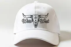 Wild West Skull Clipart SVG Rope Font Wild West Tshirt Desig Product Image 8