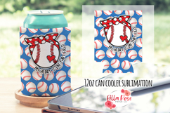 Baseball Mom | Sports | Can Koozie Sublimation Design Product Image 1