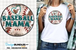 Baseball Mama | Cowhide Baseball Sublimation Design Product Image 1