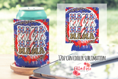 Baseball Mama | Sports | Can Koozie Sublimation Design Product Image 1