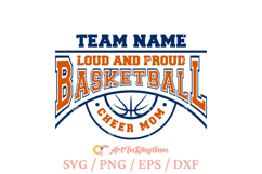 Loud and proud basketball cheer mom shirt svg Product Image 2