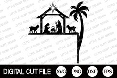 Christmas Door Corner SVG, Christmas Cut file, Nativity PNG Product Image 2