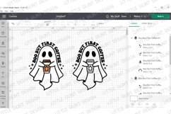 Boo But First Coffee SVG | Retro Ghost Halloween Quote Shirt Product Image 6