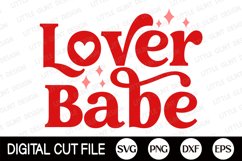 Mom Valentines SVG, Retro Valentines Day, Love babe cut file Product Image 2