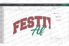 Christmas Festive Af Varsity SVG | Funny Christmas Quote PNG Product Image 5