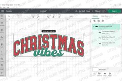 Christmas Vibes SVG PNG | Groovy Christmas Varsity Design Product Image 6