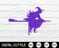 Halloween Witch Door Trim SVG, Halloween Door Corner Laser Product Image 2