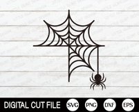 Halloween Spider Door Trim SVG, Halloween Door Corner Laser Product Image 2