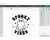 Spooky Vibes SVG, Halloween Season, Retro Halloween Shirt Product Image 3