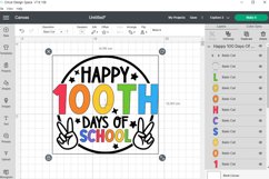 Happy 100th days of School SVG, 100 Days Teacher Shirt Gift Product Image 2
