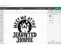 Meet Me At The Haunted House SVG, Trendy Halloween Shirt Product Image 8