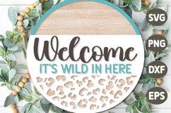 Farmhouse Door Hanger SVG | Round Welcome Sign | Glowforge Product Image 2