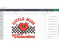 Little Miss Valentine SVG, Retro Valentine Girl Shirt Gift Product Image 8