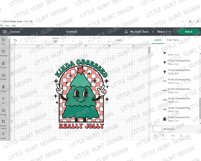 Kinda obsessed really jolly SVG PNG | Retro Christmas Quote Product Image 6