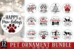 2025 Pet Christmas Ornament SVG, Angel Dog, Animal Monogram Product Image 1