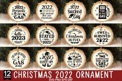 Christmas 2022 Gas Ornament SVG Bundle, Round Ornament Quote Product Image 1