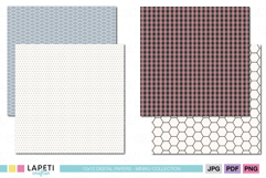 Coordinating digital paper collection with classic basic patterns.