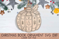 Christmas Ornament Book SVG Retro Christmas Laser Cut File Product Image 1