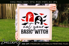Basic Witch Funny Halloween SVG Spooky T-shirt Mug Design Product Image 4
