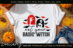 Basic Witch Funny Halloween SVG Spooky T-shirt Mug Design Product Image 1