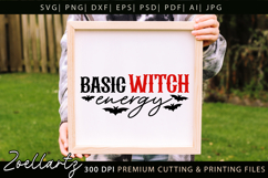 Basic Witch Funny Halloween SVG Spooky T-shirt Mug Design Product Image 3