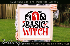 Spooky Witch SVG Cut File Funny Halloween T-shirt Mug Design Product Image 4