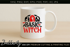 Spooky Witch SVG Cut File Funny Halloween T-shirt Mug Design Product Image 6