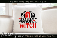 Spooky Witch SVG Cut File Funny Halloween T-shirt Mug Design Product Image 3