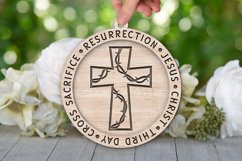 Christian Ornament SVG | Cross keychain | Bag Tag Cut File Product Image 3