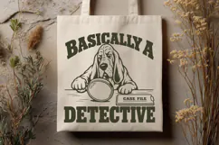 Basically A Detective SVG, True Crime PNG, Basset Hound Product Image 2