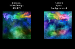 Aurora Space Backgrounds Set 1 - 4 Images Product Image 3