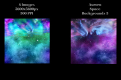 Aurora Space Backgrounds Set 3 - 4 Images Product Image 2