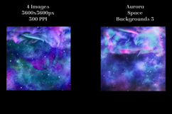 Aurora Space Backgrounds Set 3 - 4 Images Product Image 3