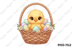 Basket Chick Clipart PNG Product Image 1
