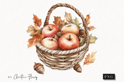 Cozy Halloween Apple Basket | Halloween PNG Product Image 1